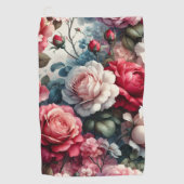 時代を超越したバラフローラチャーム ゴルフタオル (正面)