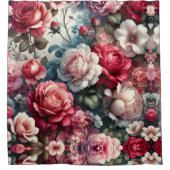 時代を超越したバラフローラチャーム シャワーカーテン (正面)