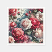 時代を超越したバラフローラチャーム スタンダードカクテルナプキン (正面)