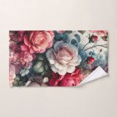 時代を超越したバラフローラチャーム バスタオルセット (ハンドタオル)