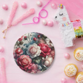 時代を超越したバラフローラチャーム ペーパープレート (パーティー)