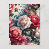 時代を超越したバラフローラチャーム ポストカード (正面)