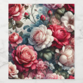 時代を超越したバラフローラチャーム ワインラベル (シングルラベル)