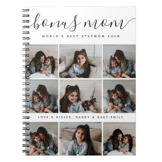 時代を超越したフォトコラージュ白い義母の母の日 ノートブック (正面)