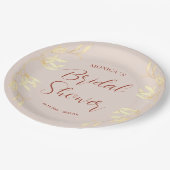 時代を超越したフローラ素朴ブライダルシャワー ペーパープレート (アングル)