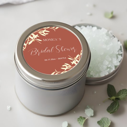 時代を超越したフローラ素朴ブライダルシャワー ラウンドシール