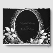 時代を超越したブラックタイ結婚お祝い ゲストブック (裏面)