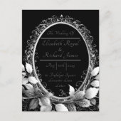 時代を超越したブラックタイ結婚お祝い ポストカード (正面)