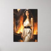 「時代を超越したヘレネー:トロイアの触媒」 キャンバスプリント (正面)