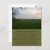 時代を超越したベルタン夕日 ポストカード (正面/裏面)