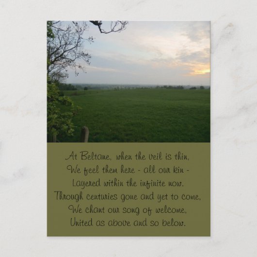 時代を超越したベルタン夕日 ポストカード (正面)