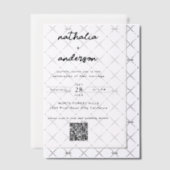 時代を超越したミニマル白黒結婚ズ ベラム紙招待状 (オフセット (招待状))