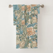 時代を超越したモリスインスパイアパーソナライズされたフローラ バスタオルセット (インサイチュ)