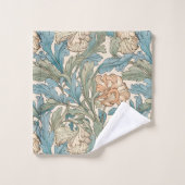 時代を超越したモリスインスパイアパーソナライズされたフローラ バスタオルセット (ウォッシュタオル)