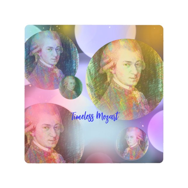 時代を超越したモーツァルト メタルプリント (正面)