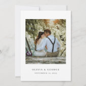 時代を超越したユーカリの緑が日付カードを保存 セーブザデート (裏面)