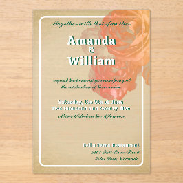 時代を超越したロマンチックな絶妙結婚な アクリル招待状