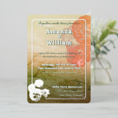 時代を超越したロマンチックな絶妙結婚な 箔招待状 (立ち正面)