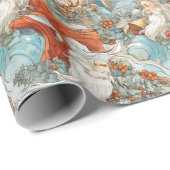 時代を超越したヴィンテージクリスマス ラッピングペーパー (ロールコーナー)