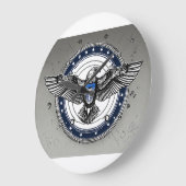 時代を超越した円：アクリルフレームコレクション» ラージ壁時計 (傾斜)