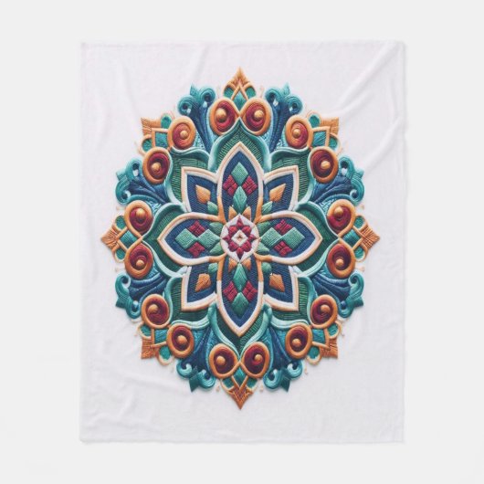 時代を超越した刺#10 フリースブランケット (正面)