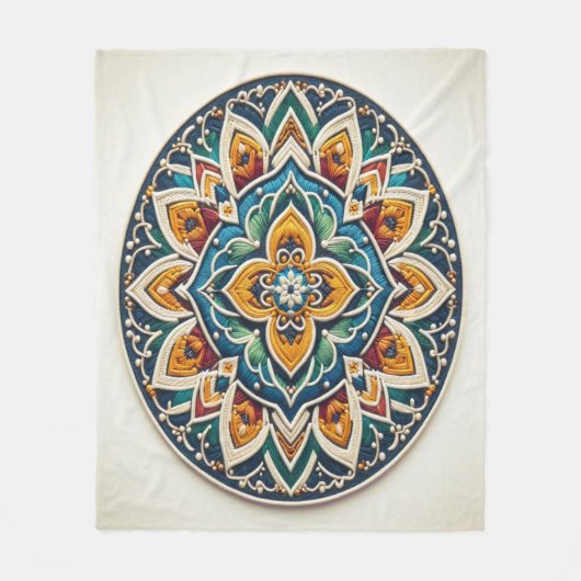 時代を超越した刺#2 フリースブランケット (正面)