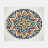 時代を超越した刺#2 フリースブランケット (正面(横))