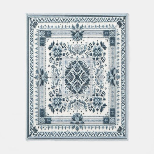 時代を超越した刺#5 フリースブランケット (正面)