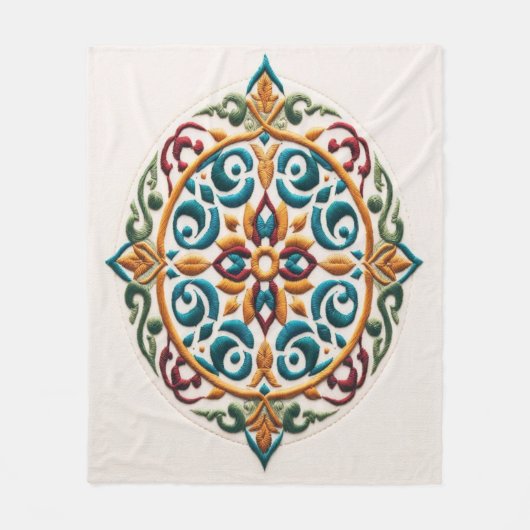 時代を超越した刺#7 フリースブランケット (正面)