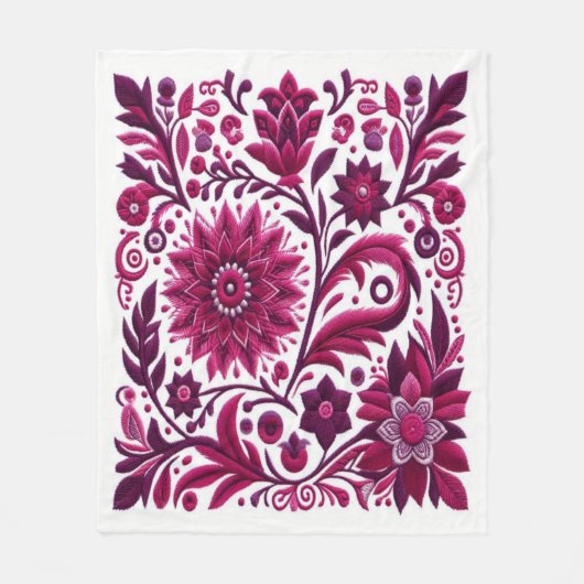 時代を超越した刺#8 フリースブランケット (正面)