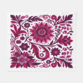 時代を超越した刺#8 フリースブランケット (正面(横))