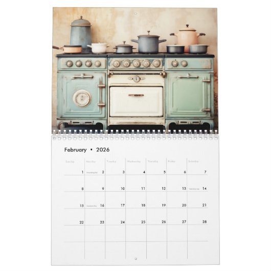 時代を超越した宝物 – ヴィンテージエレガンス カレンダー (2月 2026)