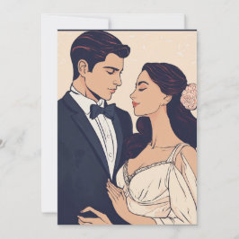 時代を超越した宝物:署名結婚式招待状 招待状