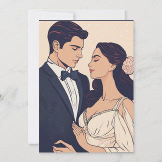 時代を超越した宝物:署名結婚式招待状 招待状