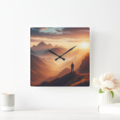 時代を超越した平和 スクエア壁時計 (ホーム)