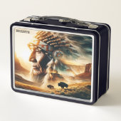 時代を超越した戦士の夕日 メタルランチボックス (裏面)