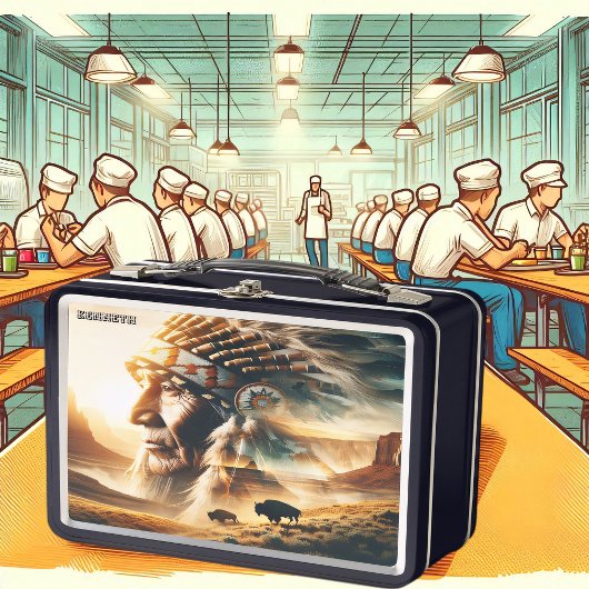 時代を超越した戦士の夕日 メタルランチボックス