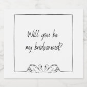 時代を超越した手書きスワンズの花嫁の提案 スパークリングワインラベル (シングルラベル)