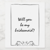 時代を超越した手書きスワンズの花嫁の提案 ワインラベル (シングルラベル)