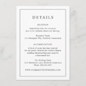 時代を超越した白黒エレガントな結婚式 エンクロージャーカード (正面)