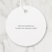 時代を超越した白黒エレガントな結婚式 フェイバータグ (裏面)