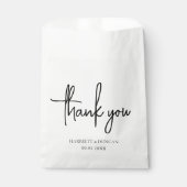 時代を超越した白黒エレガントな結婚式 フェイバーバッグ (正面)