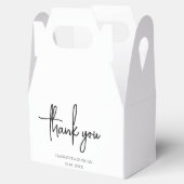 時代を超越した白黒エレガントな結婚式 フェイバーボックス (オープン)