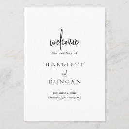 時代を超越した白黒エレガントな結婚式 プログラム