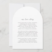 時代を超越した白黒エレガントな結婚式 招待状 (裏面)