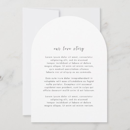 時代を超越した白黒エレガントな結婚式 招待状 (裏面)