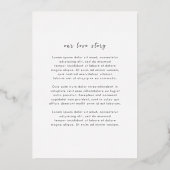 時代を超越した白黒エレガントな結婚式 箔招待状 (裏面)