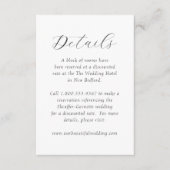 時代を超越した白黒モノグラムエレガントな結婚式 エンクロージャーカード (正面)