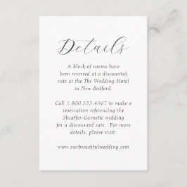 時代を超越した白黒モノグラムエレガントな結婚式 エンクロージャーカード