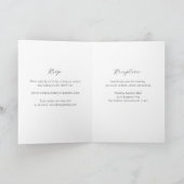 時代を超越した白黒モノグラムエレガントな結婚式 招待状 (内部)